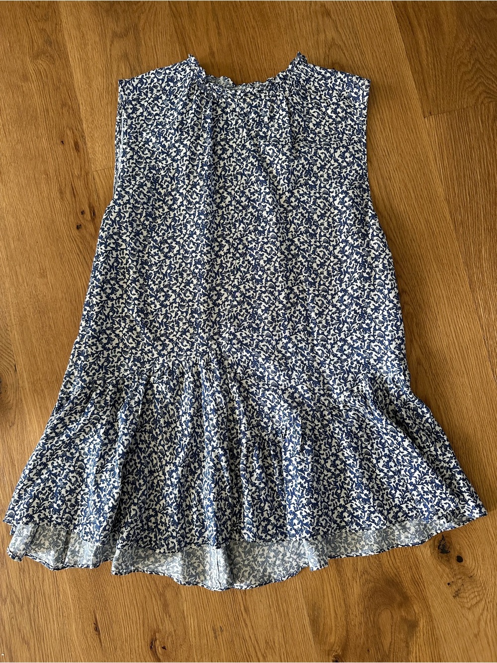 Derek Lam Blue & White Floral Mini Skirt